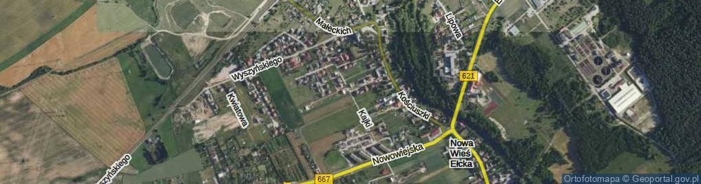 Zdjęcie satelitarne Kajki Michała ul.